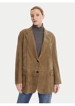Weekend Max Mara Kurtka skórzana Rolanda 2525446071650 Brązowy Oversize ze sklepu MODIVO w kategorii Kurtki damskie - zdjęcie 185731105