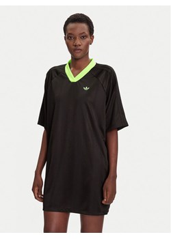 adidas Sukienka codzienna adicolor Football Jacquard KB8152 Czarny Oversize ze sklepu MODIVO w kategorii Sukienki - zdjęcie 185731117