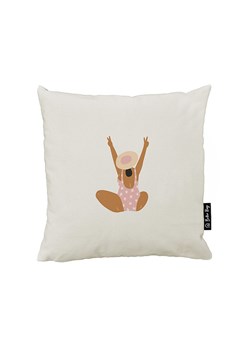 Butter Kings Poszewka w kolorze beżowym ze wzorem na poduszkę - 45 x 45 cm ze sklepu Limango Polska w kategorii Poduszki dekoracyjne - zdjęcie 185733309