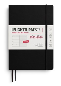 LEUCHTTURM1917 Notatnik w kolorze czarnym z kalendarzem - A5 ze sklepu Limango Polska w kategorii Akcesoria biurowe - zdjęcie 185733549
