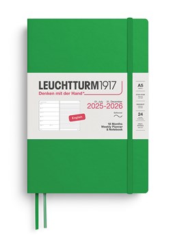 LEUCHTTURM1917 Notatnik w kolorze zielonym z kalendarzem - A5 ze sklepu Limango Polska w kategorii Akcesoria biurowe - zdjęcie 185733556