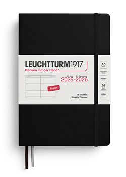 LEUCHTTURM1917 Notatnik w kolorze czarnym z kalendarzem - A5 ze sklepu Limango Polska w kategorii Akcesoria biurowe - zdjęcie 185733558