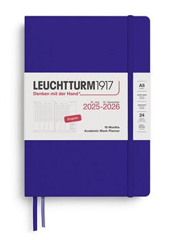 LEUCHTTURM1917 Planer akademicki w kolorze granatowym - A5 ze sklepu Limango Polska w kategorii Akcesoria biurowe - zdjęcie 185733566