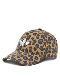 Czapka z daszkiem adidas Leopard JW8034 Brązowy ze sklepu eobuwie.pl w kategorii Czapki z daszkiem damskie - zdjęcie 185736868