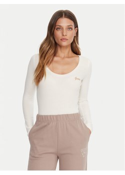 Guess Body V5BP09 KCBF1 Écru Slim Fit ze sklepu MODIVO w kategorii Bluzki damskie - zdjęcie 185737495