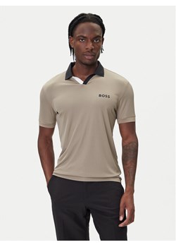BOSS Polo Palle 50543348 Beżowy Slim Fit ze sklepu MODIVO w kategorii T-shirty męskie - zdjęcie 185737549