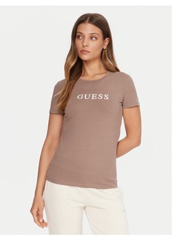 Guess T-Shirt O5RI01 KBBU1 Beżowy Regular Fit ze sklepu MODIVO w kategorii Bluzki damskie - zdjęcie 185737728
