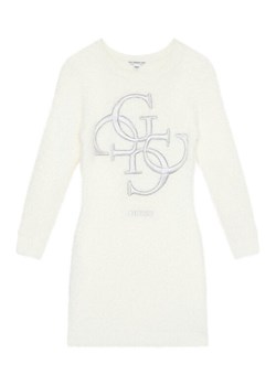 Guess Sukienka dzianinowa J5BK08 Z0720 Écru Regular Fit ze sklepu MODIVO w kategorii Sukienki dziewczęce - zdjęcie 185737737