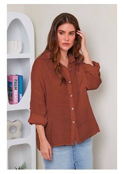 Rodier Lin Lniana koszula w kolorze brązowym ze sklepu Limango Polska w kategorii Koszule damskie - zdjęcie 185739489