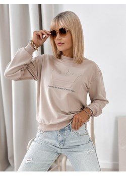 bluza margot beżowa one size ze sklepu UBRA w kategorii Bluzy damskie - zdjęcie 185739765