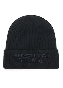 Czapka Aeronautica Militare 252CU0043UL00488 Czarny ze sklepu eobuwie.pl w kategorii Czapki zimowe męskie - zdjęcie 185741207