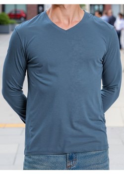 Sinsay - Koszulka z długimi rękawami - niebieski ze sklepu Sinsay w kategorii T-shirty męskie - zdjęcie 185743537
