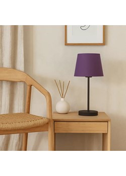 Czarna lampa stołowa z fioletowym abażurem SIENA w stylu vintage ze sklepu Lysne w kategorii Lampy stołowe - zdjęcie 185745656