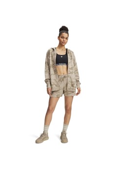 Damskie spodenki treningowe Under Armour Project Rock Terry Short - beżowe ze sklepu Sportstylestory.com w kategorii Szorty - zdjęcie 185745819