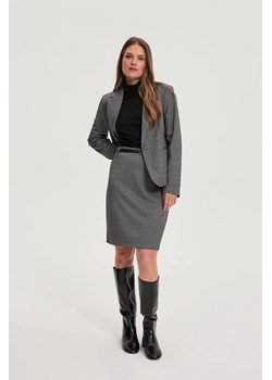 Spódnica w pepitkę szara ze sklepu Moodo.pl w kategorii Spódnice - zdjęcie 185748586
