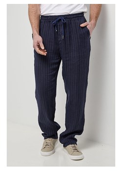 Rodier Lin Lniane spodnie w kolorze granatowym ze sklepu Limango Polska w kategorii Spodnie męskie - zdjęcie 185750105