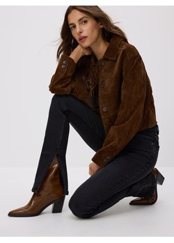 Reserved - Jeansy slim fit z rozcięciem - czarny ze sklepu Reserved w kategorii Jeansy damskie - zdjęcie 185750487