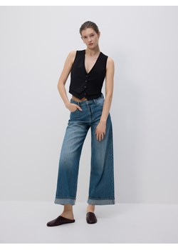 Reserved - Jeansy wide leg - granatowy ze sklepu Reserved w kategorii Jeansy damskie - zdjęcie 185750659