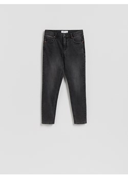 Reserved - Jeans slim fit mid rise - szary ze sklepu Reserved w kategorii Jeansy damskie - zdjęcie 185750909