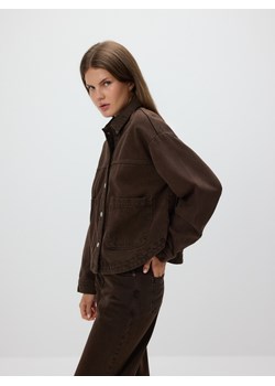 Reserved - Jeansowa koszula z kieszeniami - dark grey jeans - id: 7789B-89J - marki Reserved - 185751915 Reserved - Jeansowa koszula z kieszeniami - dark grey jeans ze sklepu Reserved w kategorii Koszule damskie - zdjęcie 185751915