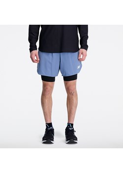 Spodenki męskie New Balance MS33282MYL – niebieskie ze sklepu New Balance Poland w kategorii Spodenki męskie - zdjęcie 185753275