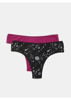 Sinsay - Bawełniane majtki stringi 2 pack - wielobarwny ze sklepu Sinsay w kategorii Majtki damskie - zdjęcie 185754769
