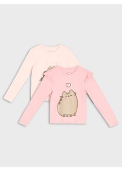 Sinsay - Koszulki z długimi rękawami 2 pack Pusheen the cat - różowy - id: 559GP-03X - marki Sinsay - 185754806 Sinsay - Koszulki z długimi rękawami 2 pack Pusheen the cat - różowy ze sklepu Sinsay w kategorii Bluzki dziewczęce - zdjęcie 185754806