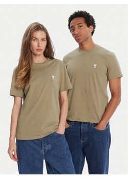 AMI Paris T-Shirt HTS060.724 Khaki Regular Fit ze sklepu MODIVO w kategorii Bluzki damskie - zdjęcie 185754957