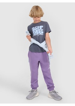 Chłopięcy t-shirt z nadrukiem 4F 4FJRAW25TTSHM3205 - szary ze sklepu Sportstylestory.com w kategorii T-shirty chłopięce - zdjęcie 185755899