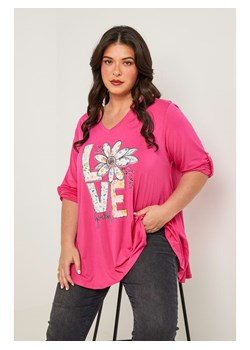 Curvy Lady Bluzka w kolorze różowym ze sklepu Limango Polska w kategorii Bluzki damskie - zdjęcie 185756038