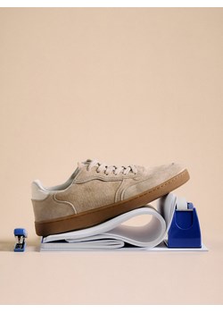 Reserved - Skórzane sneakersy - beżowy ze sklepu Reserved w kategorii Buty sportowe męskie - zdjęcie 185756659