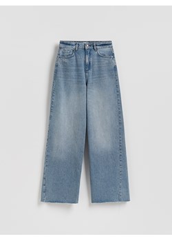 Reserved - Jeansy wide leg z przeszyciami - niebieski ze sklepu Reserved w kategorii Jeansy damskie - zdjęcie 185756735