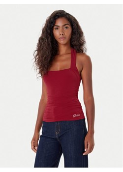 Guess Top W5YP28 KACM2 Czerwony Regular Fit ze sklepu MODIVO w kategorii Bluzki damskie - zdjęcie 185757469