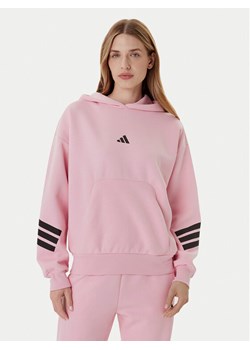 adidas Bluza Future Icons 3-Stripes JE0183 Różowy Loose Fit ze sklepu MODIVO w kategorii Bluzy damskie - zdjęcie 185757507