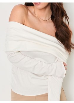 Sinsay - Koszulka z długimi rękawami - kremowy ze sklepu Sinsay w kategorii Bluzki damskie - zdjęcie 185758975