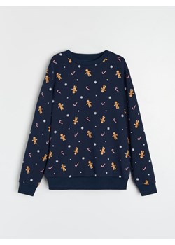 Sinsay - Bluza z motywem świątecznym - granatowy ze sklepu Sinsay w kategorii Bluzy męskie - zdjęcie 185758995