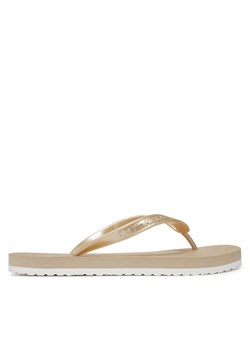 Japonki Calvin Klein Jeans Thong+ Tpu Metallic YW0YW01720 Beżowy ze sklepu eobuwie.pl w kategorii Klapki damskie - zdjęcie 185760069