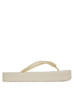 Japonki Calvin Klein Jeans Beach Sandal Flatform Tpu YW0YW01830 Écru ze sklepu eobuwie.pl w kategorii Klapki damskie - zdjęcie 185760217