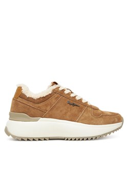 Pepe Jeans Sneakersy Kimi Block W PLS600022 Brązowy ze sklepu MODIVO w kategorii Buty sportowe damskie - zdjęcie 185761246