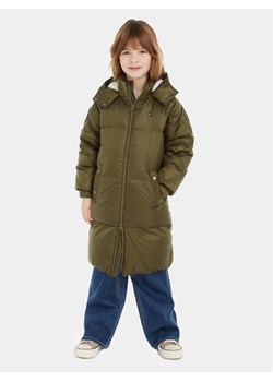 Tommy Hilfiger Płaszcz zimowy KG0KG07545 Zielony Regular Fit ze sklepu MODIVO w kategorii Kurtki dziewczęce - zdjęcie 185761757