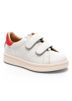 bisgaard Skórzane sneakersy w kolorze biało-pomarańczowym ze sklepu Limango Polska w kategorii Buty sportowe dziecięce - zdjęcie 185766138