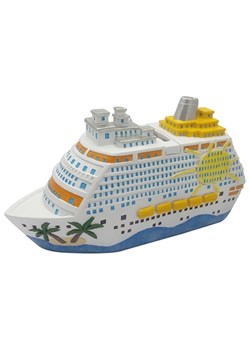 G. Wurm Skarbonka &quot;Cruise ship&quot; w kolorze biało-żółtym - 20 x 11 x 7 cm ze sklepu Limango Polska w kategorii Dekoracje - zdjęcie 185767819