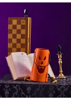 Sinsay - Ceramiczny lampion z motywem halloweenowy - pomarańczowy ze sklepu Sinsay w kategorii Dom - zdjęcie 185769496