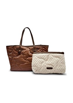 GIANNI CHIARINI Dwustronna shopperka + saszetka MARCELLA | z dodatkiem skóry ze sklepu Gomez Fashion Store w kategorii Torby Shopper bag - zdjęcie 185770985