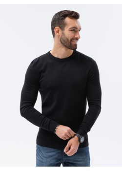 Elegancki sweter męski - czarny V2 E177 ze sklepu ombre w kategorii Swetry męskie - zdjęcie 185777348