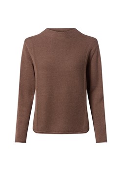 Marie Lund Sweter damski z dzianiny Kobiety Bawełna błotnisty jednolity ze sklepu vangraaf w kategorii Swetry damskie - zdjęcie 185777596
