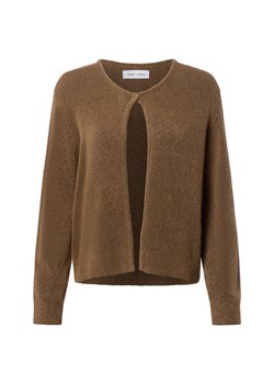 Samsøe Samsøe Damski kardigan z zawartością wełny - Sacassandra Kobiety brązowy marmurkowy ze sklepu vangraaf w kategorii Swetry damskie - zdjęcie 185777609