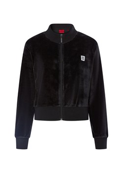 HUGO Damska bluza dresowa - Velvet Kobiety czarny jednolity ze sklepu vangraaf w kategorii Bluzy damskie - zdjęcie 185777625