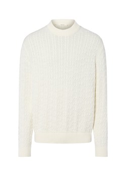 Selected Męski sweter z dzianiny - SLHPhilip Mężczyźni Bawełna écru wypukły wzór tkaniny ze sklepu vangraaf w kategorii Swetry męskie - zdjęcie 185777629