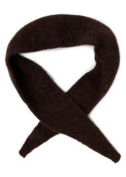 Samsøe Samsøe Damski szalik z dzianiny z zawartością alpaki i merynosów - Sanor Kobiety Wełna merino czekoladowy jednolity ze sklepu vangraaf w kategorii Szaliki i chusty damskie - zdjęcie 185777709